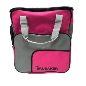 Brubaker Ski Boot‎ Bag Pink Gray Backpack Straps Winter Sports Gear Carrier